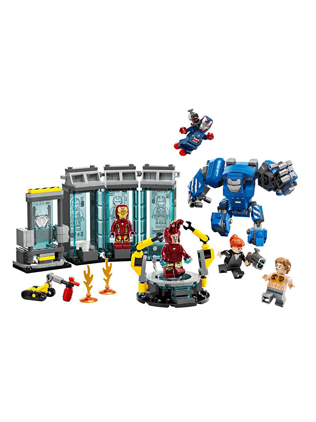 Marvel Iron Man in Laboratuvarı Zırh Salonu 76315-1