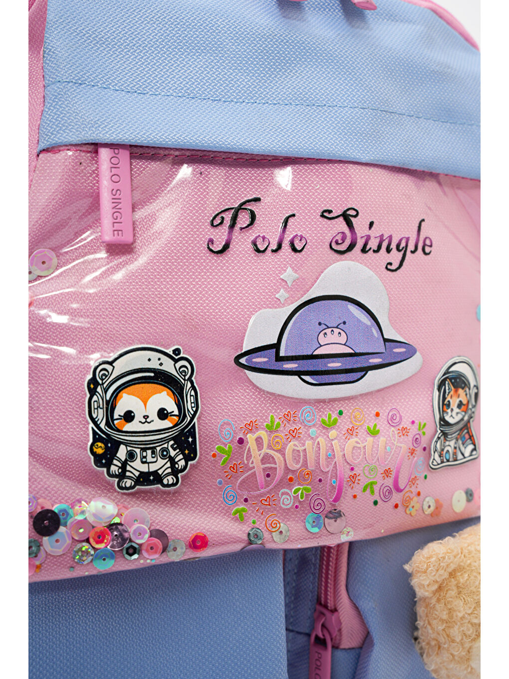 Ayıcık Detaylı Kız Çocuk İlkokul Çanta Seti-6