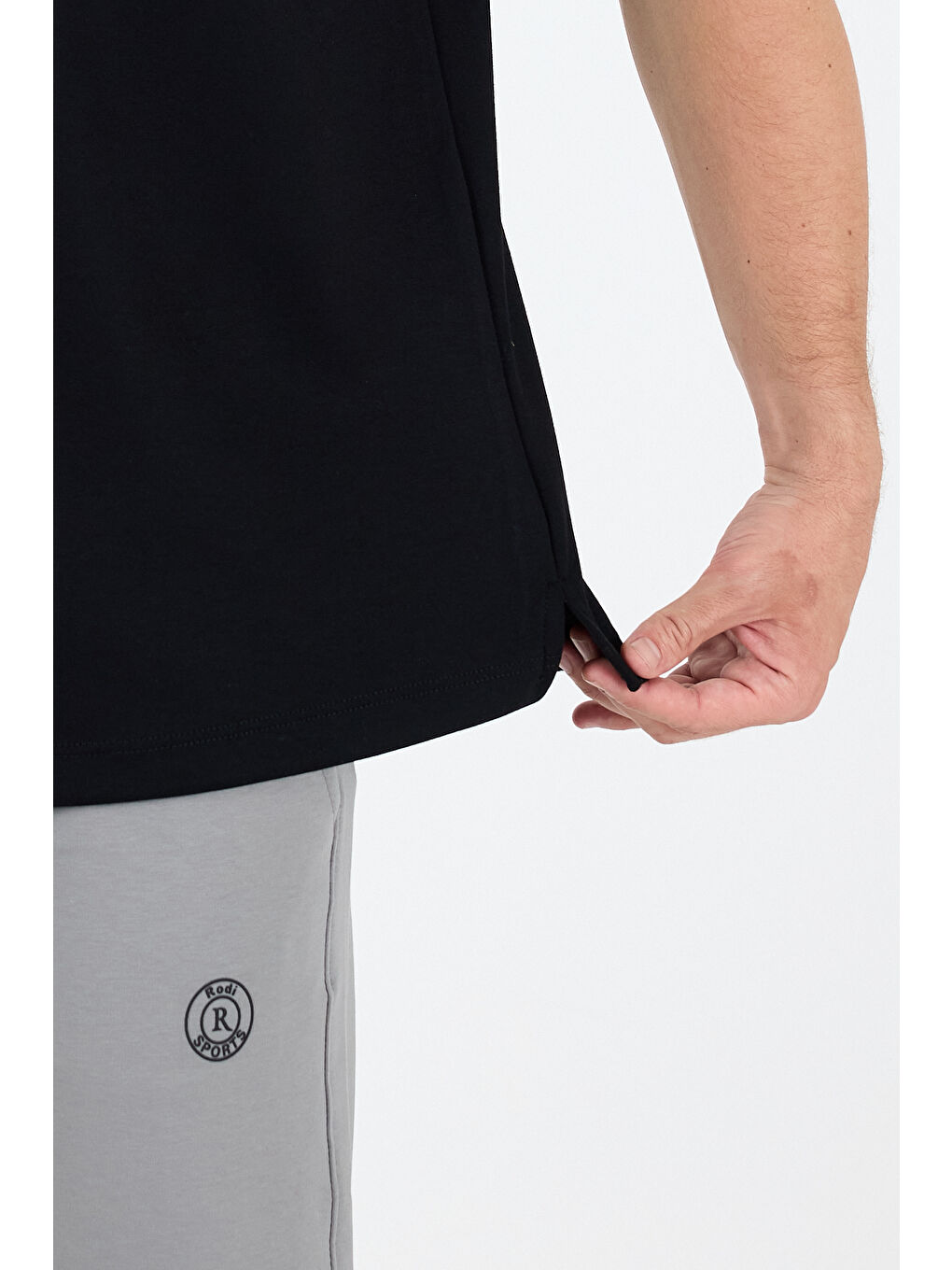 Siyah Oversize Bisiklet Yaka Kısa Kollu Erkek TShirt Salaş Rahat Kalıp Yazlık Erkek Basic Tişört 7840-3