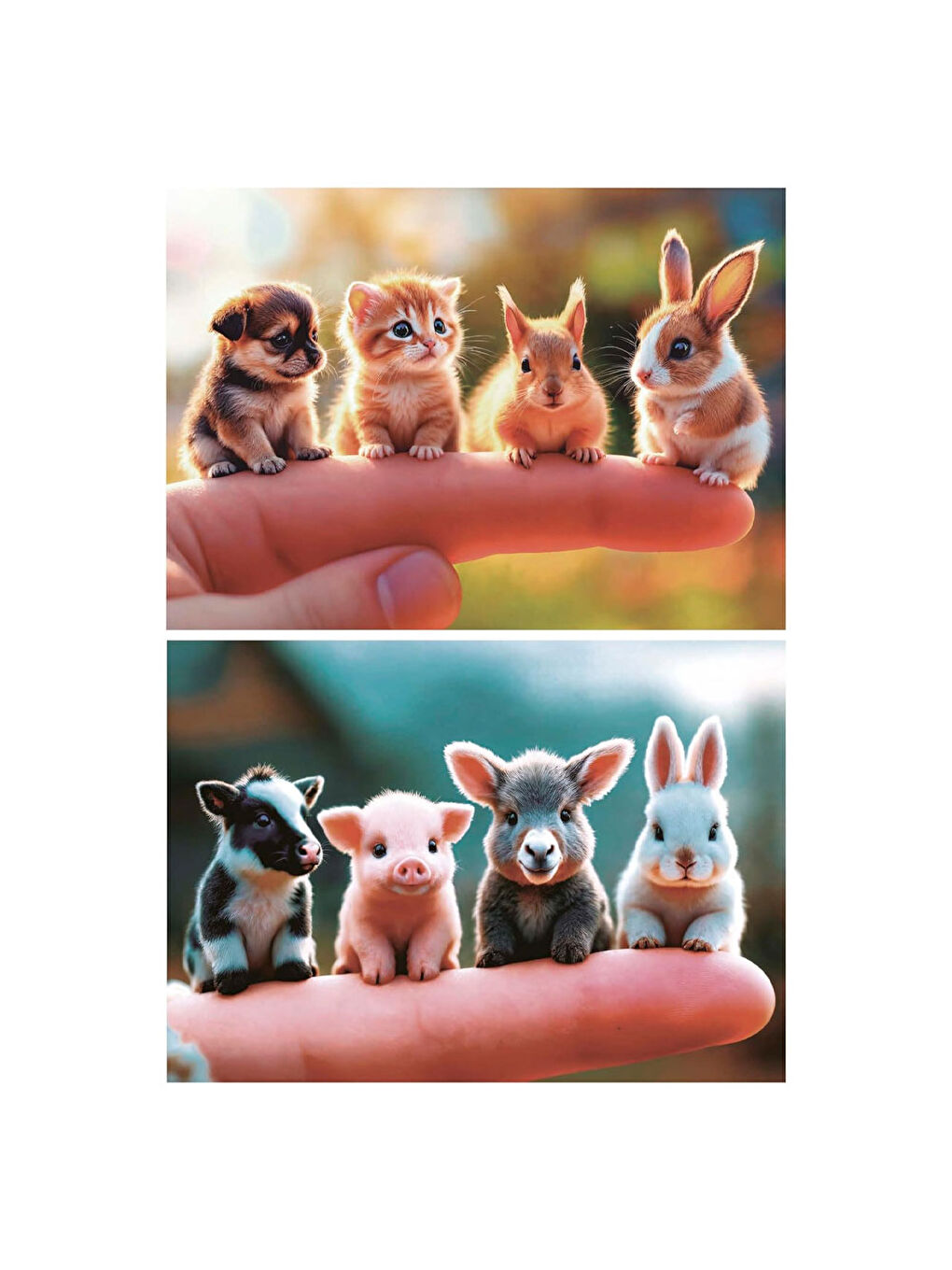 Baby Puzzle 2x20 Parça Bebek Hayvanlar 20221-1