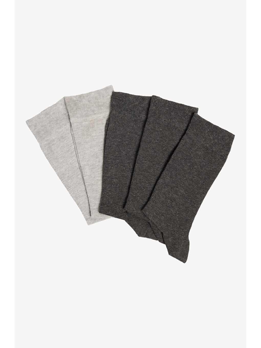 Erkek Gri Pamuklu 5'li Paket Soket Çorap