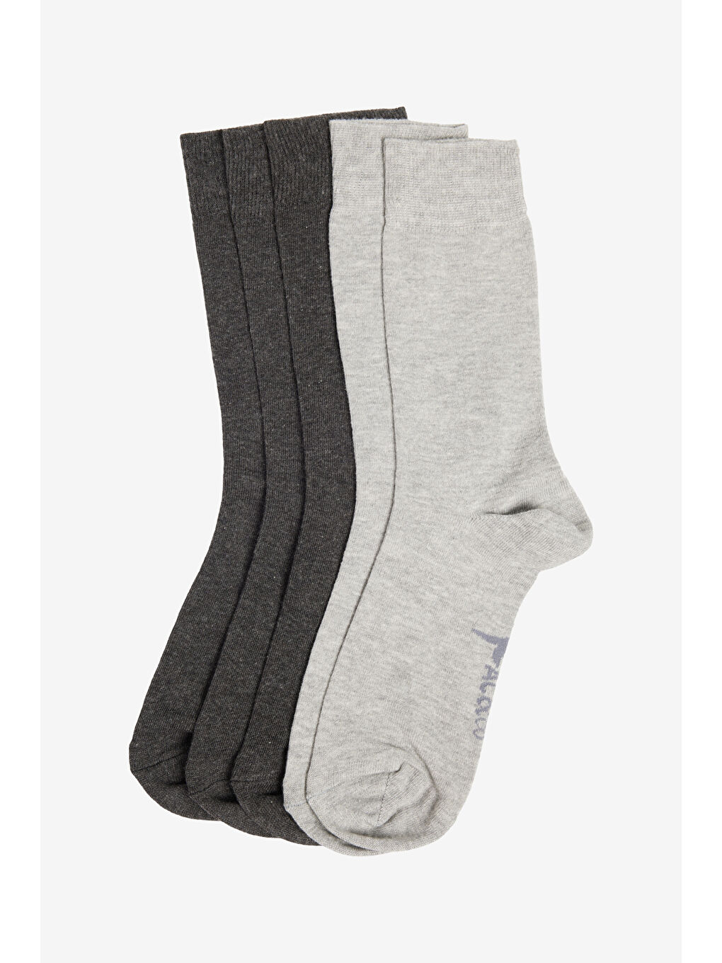 Erkek Gri Pamuklu 5'li Paket Soket Çorap-1