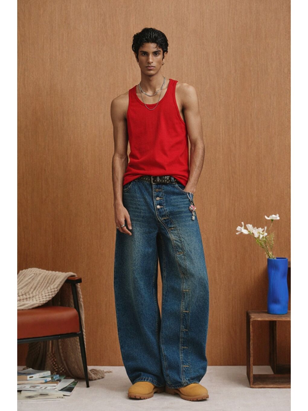 Kırmızı %100 Pamuklu Erkek Atlet Özel Fiyat-1