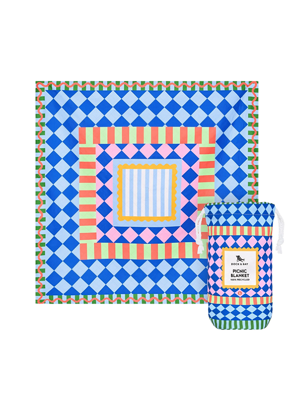 Karışık Dock And Bay Piknik Örtüsü Design L Bright Side Up