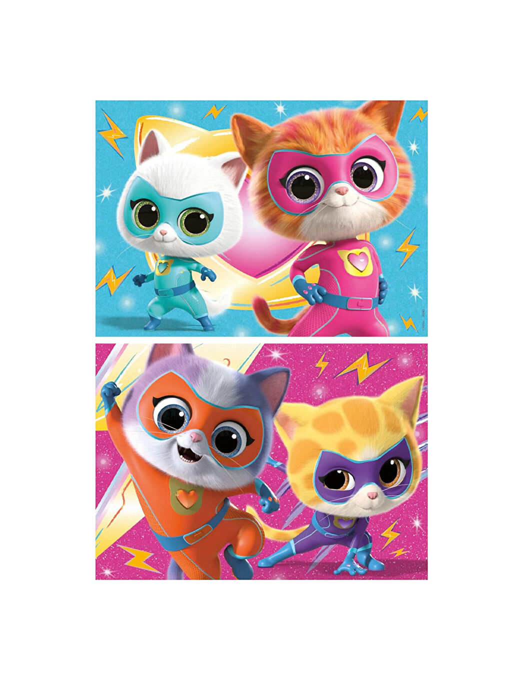 Çocuk Puzzle 2x20 Parça Süper Kediler 20340-1