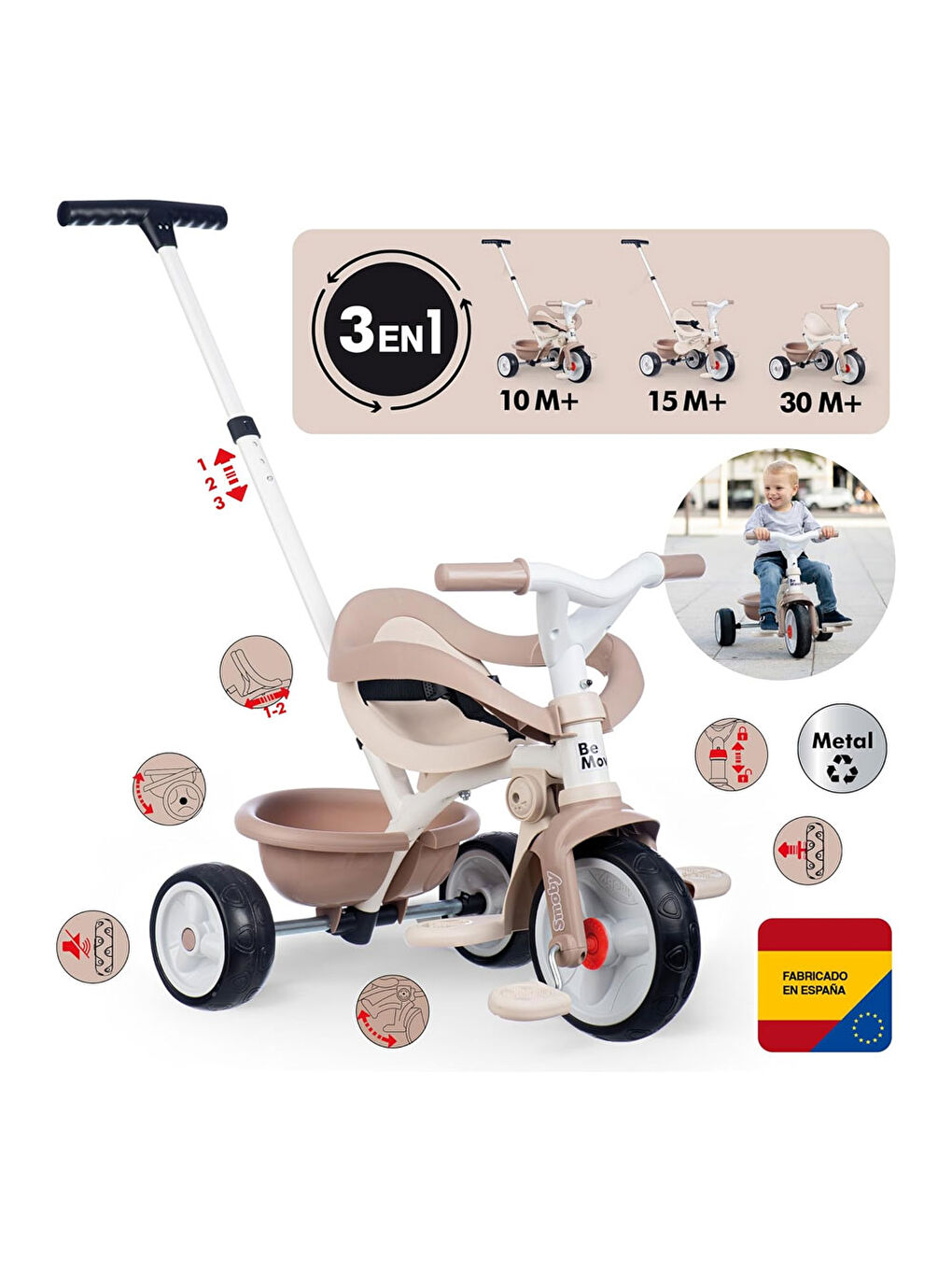 Be Move Comfort 3 Tekerlekli Bisiklet 7600740418-2