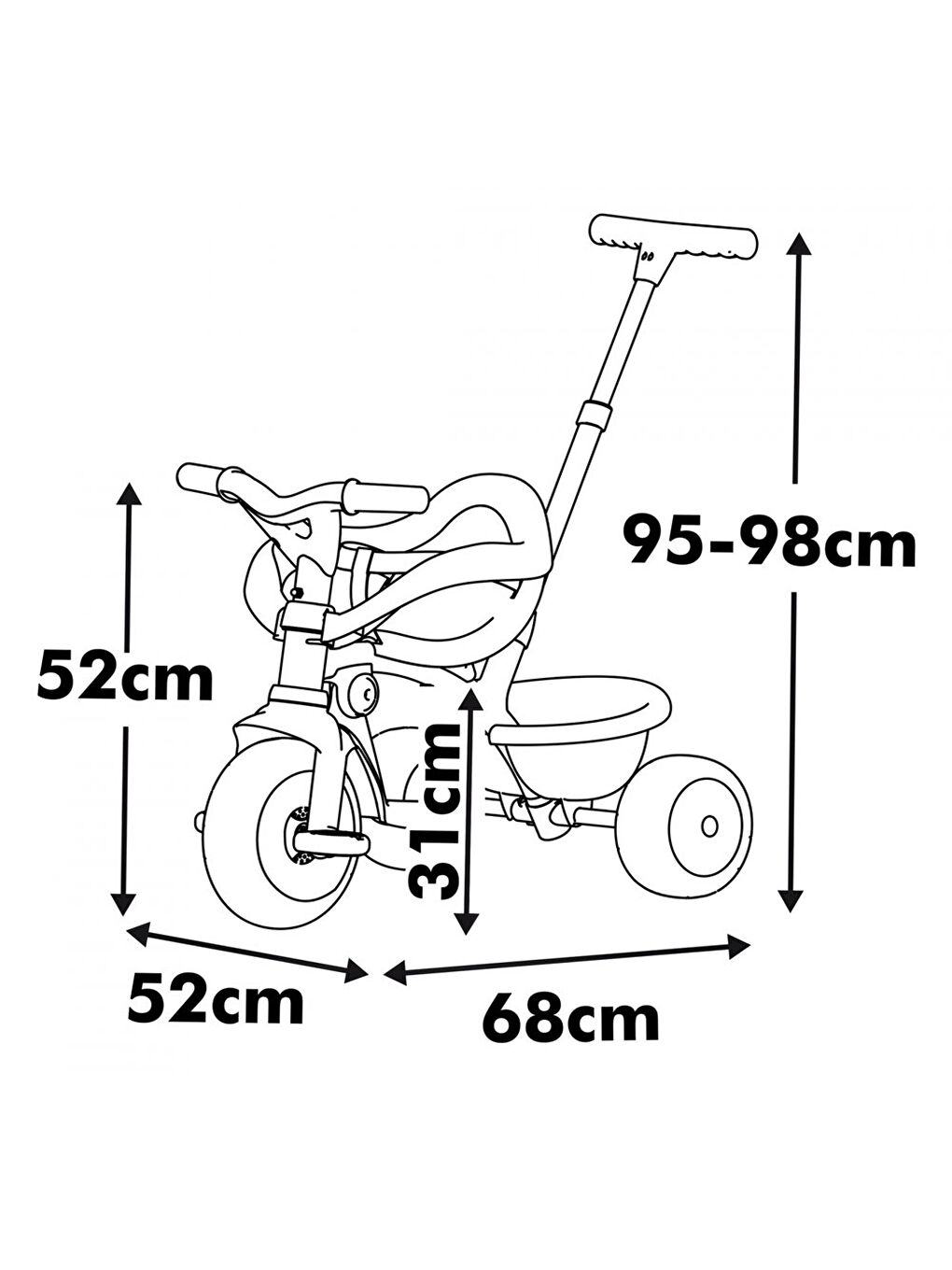 Be Move Comfort 3 Tekerlekli Bisiklet 7600740418-4