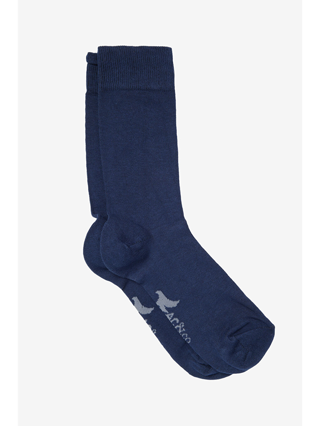 Erkek Gri-Lacivert-Beyaz Pamuklu 5'li Paket Soket Çorap-4