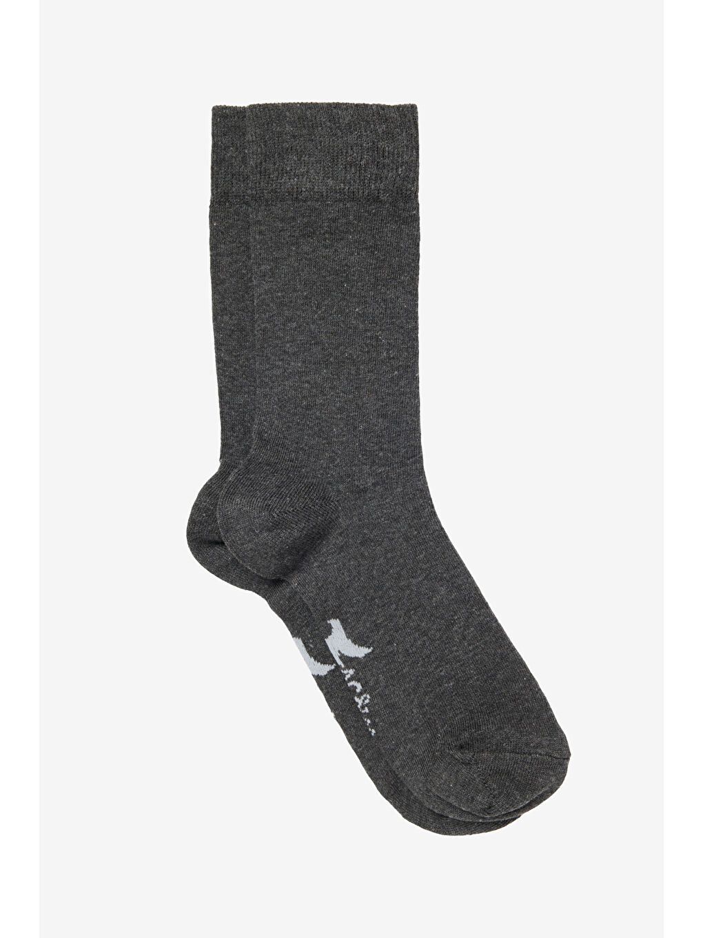 Erkek Gri-Lacivert-Beyaz Pamuklu 5'li Paket Soket Çorap-5