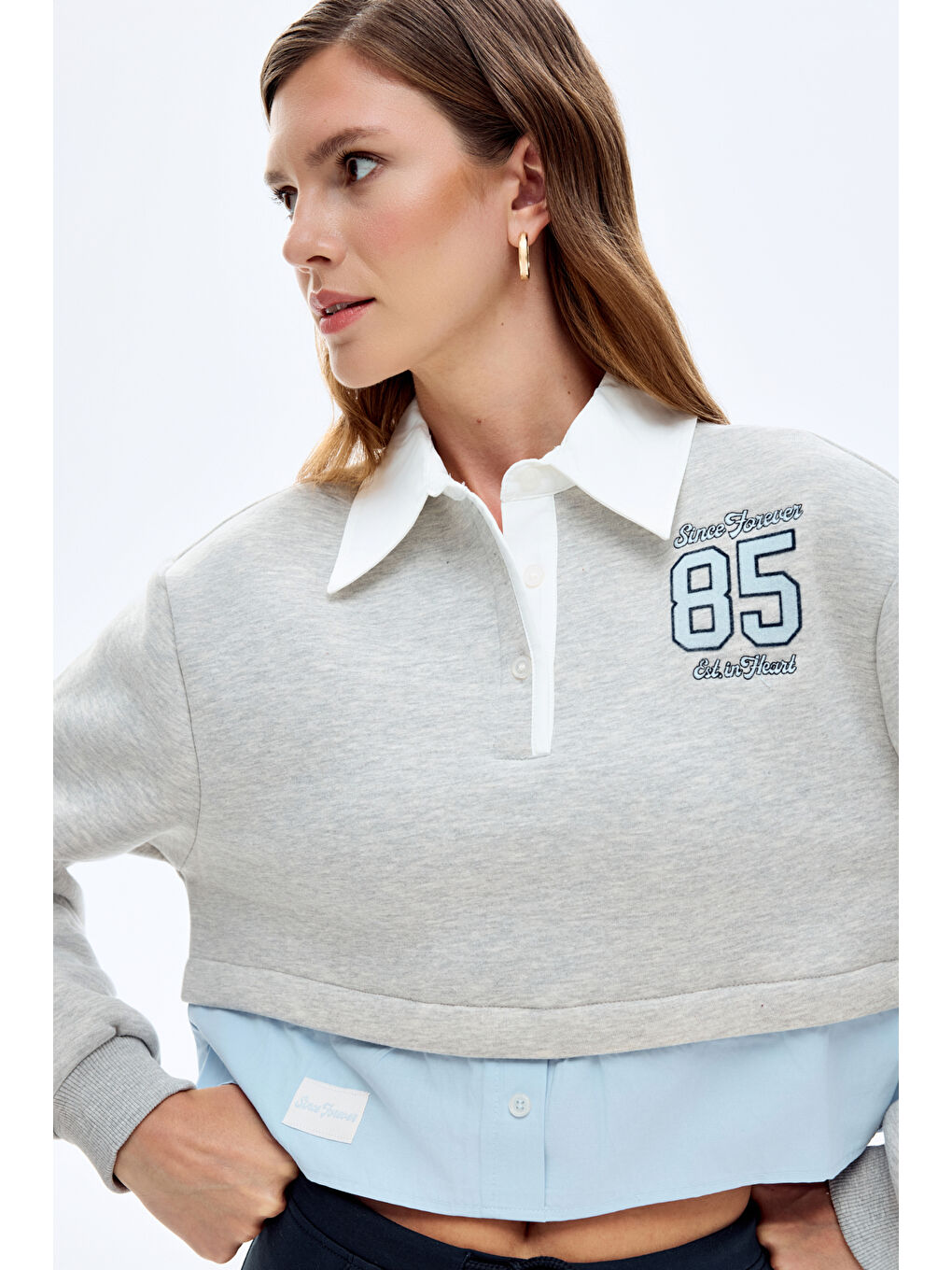 Gömlek Garnili Polo Yaka Sweatshirt Grimelanj-3