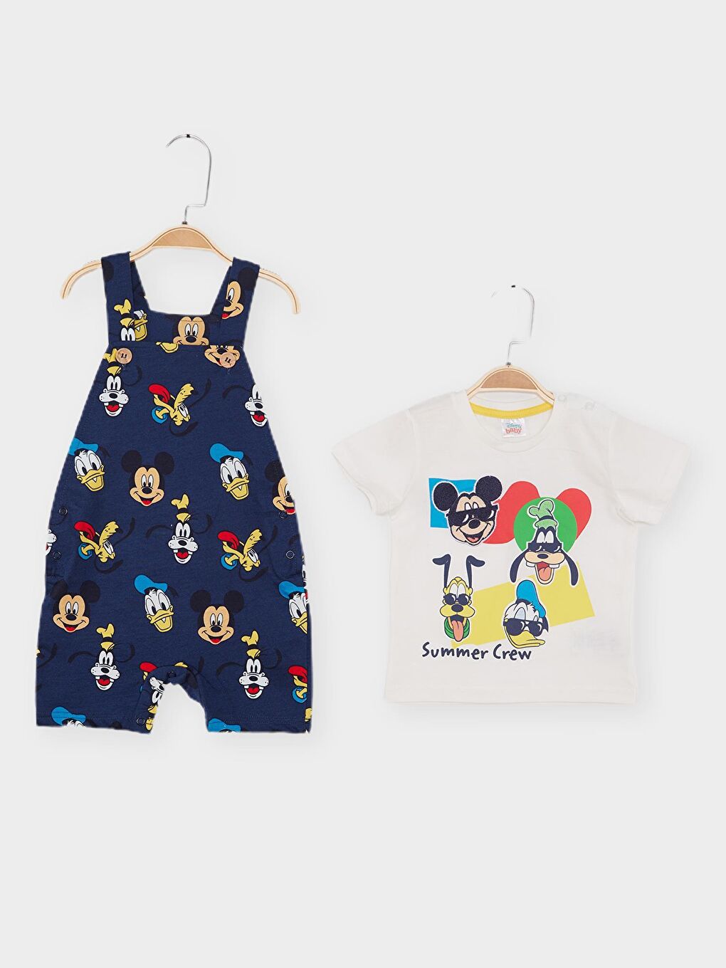 Supermino Lacivert Mickey Mouse Lisanslı Erkek Bebek Salopet 21748