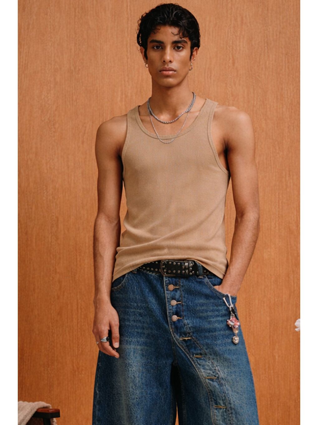 Kahverengi %100 Pamuklu Erkek Atlet Özel Fiyat