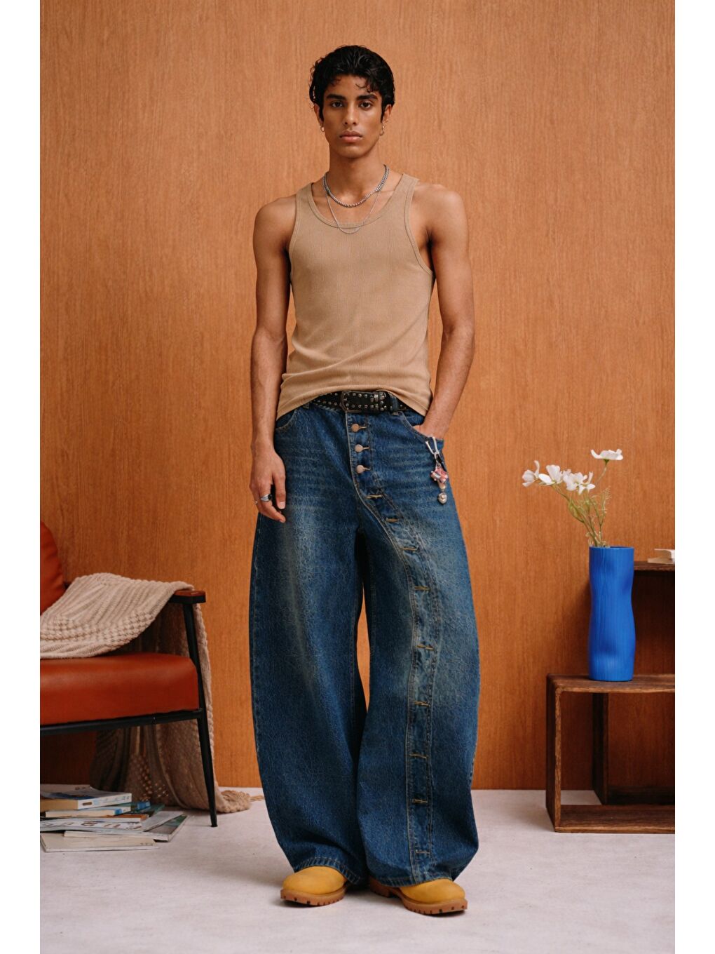 Kahverengi %100 Pamuklu Erkek Atlet Özel Fiyat-1