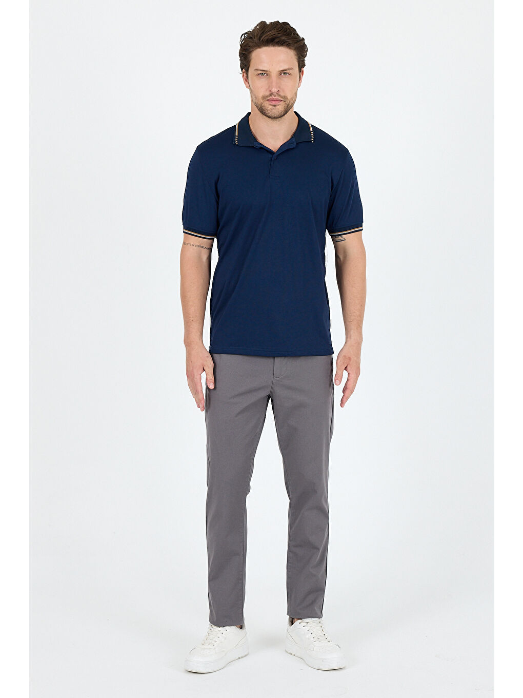Lacivert Erkek Polo Yaka Kısa Kollu Tişört 5029
