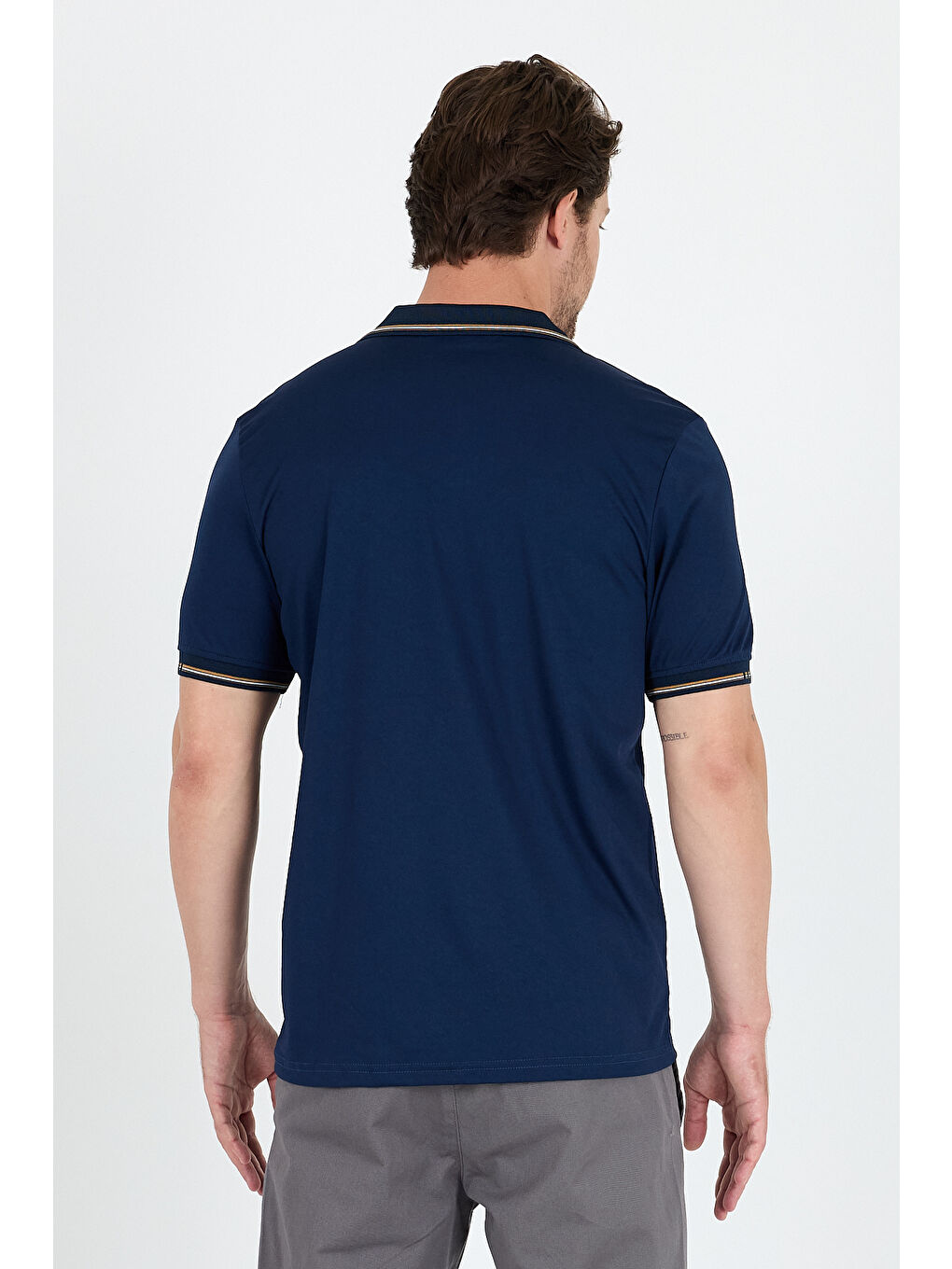 Lacivert Erkek Polo Yaka Kısa Kollu Tişört 5029-4