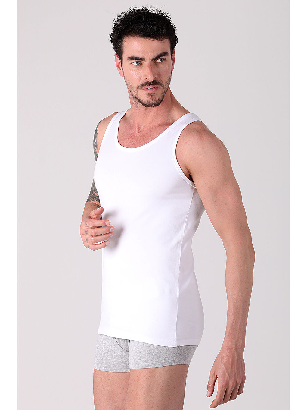 Beyaz Soft Pamuk 4'lü Atlet BEYAZ-1