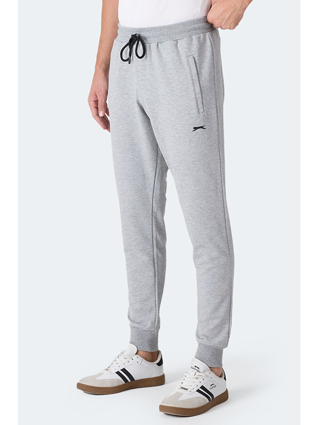 FRENZY Erkek Fermuar Cepli Gri Eşofman Altı