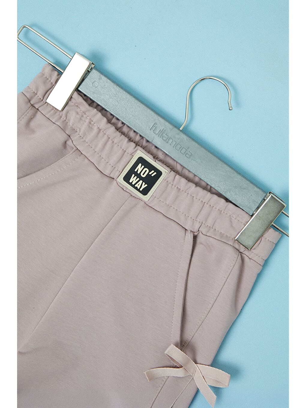 Lila Kurdele Detaylı Kız Çocuk Pantolon-1