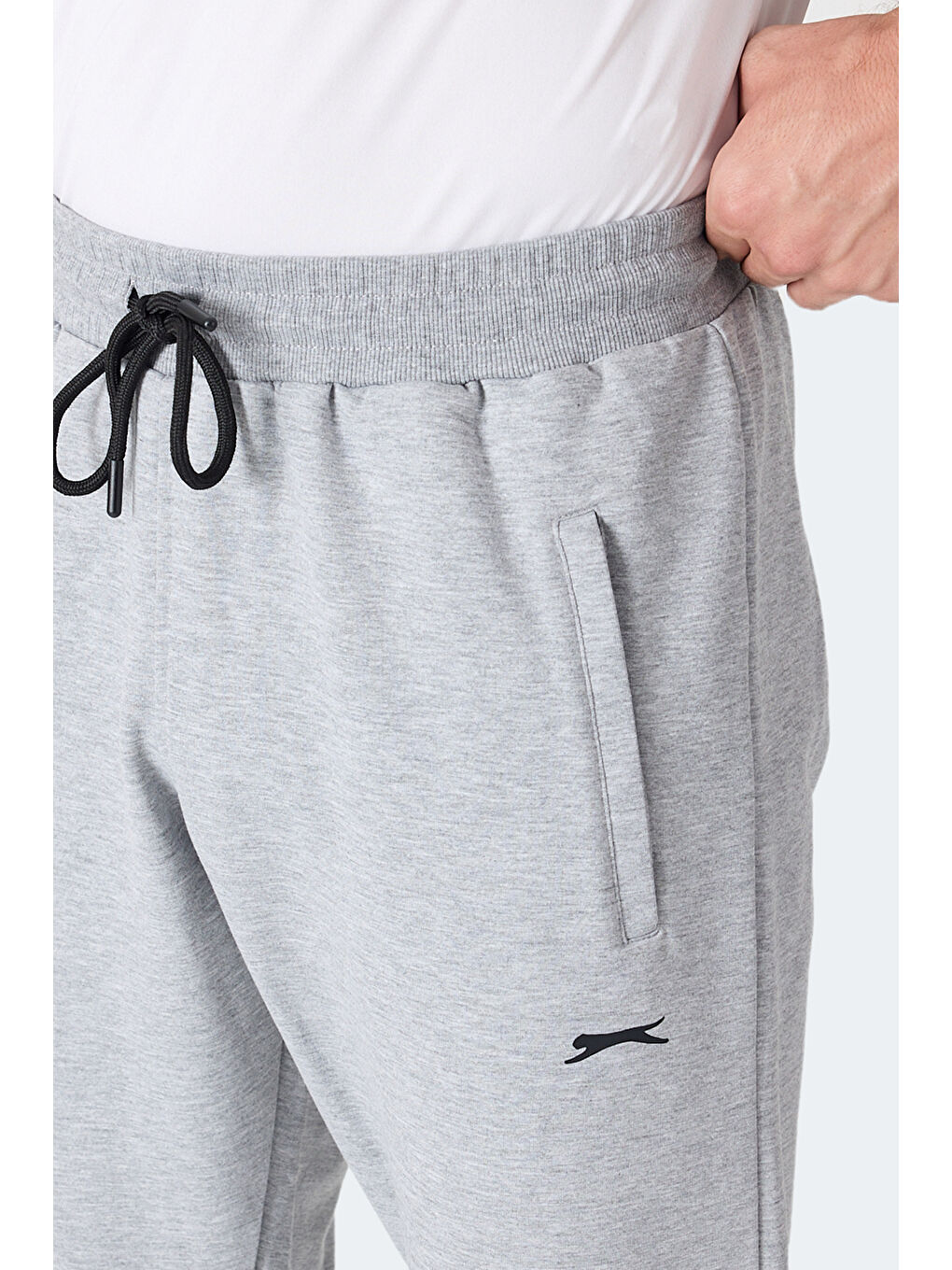 FRENZY Erkek Fermuar Cepli Gri Eşofman Altı-3