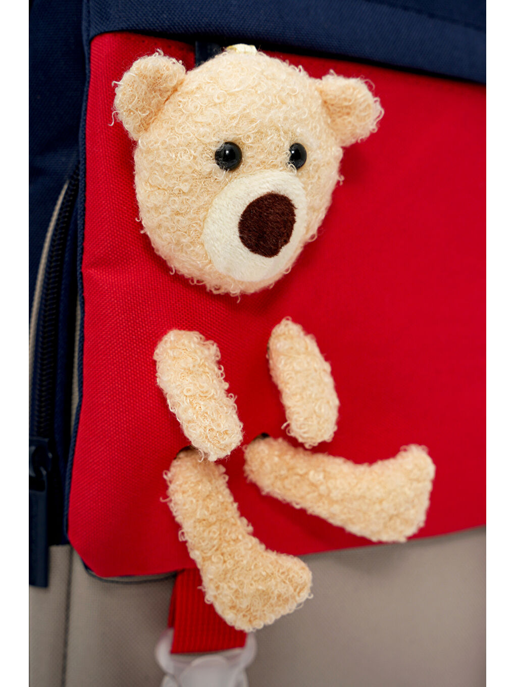 Pelüş Ayıcık Detaylı Kız Çocuk İlkokul Çanta Seti-4