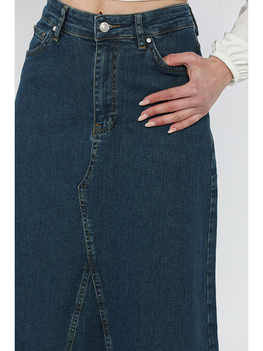 Mavi Kadın Jean Etek-2