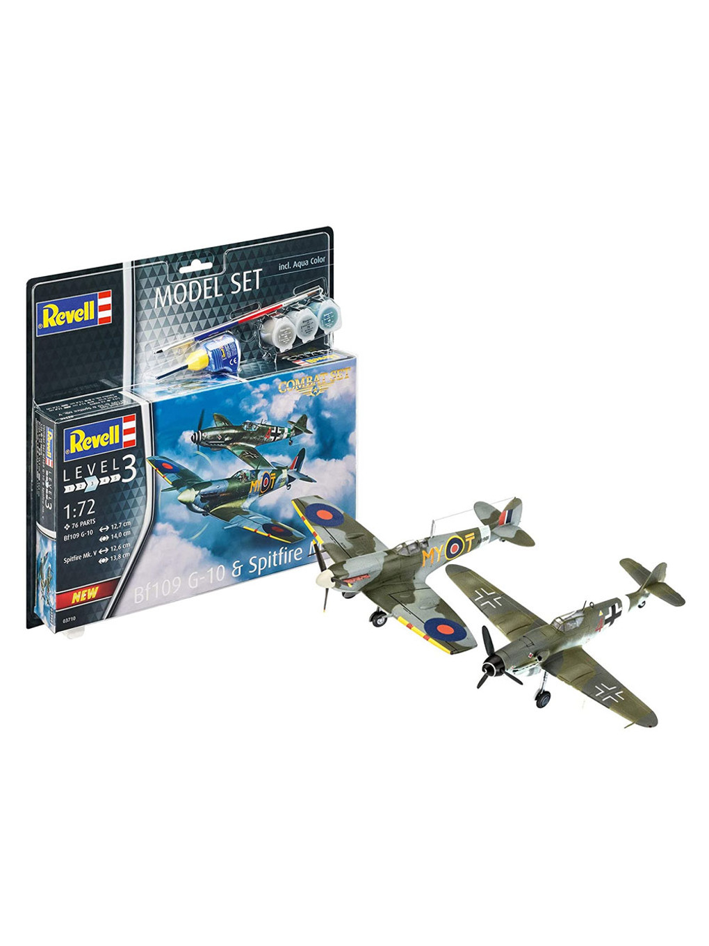 Modellkészlet Combat Set Bf109G-10 & Spitfire Mk.V