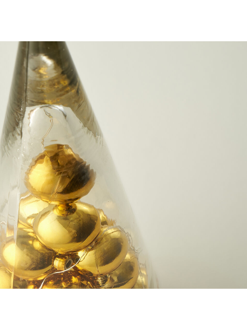 Sarı Christmas Tree Ledli Aydınlatma Gold (12x12x29 cm)-2