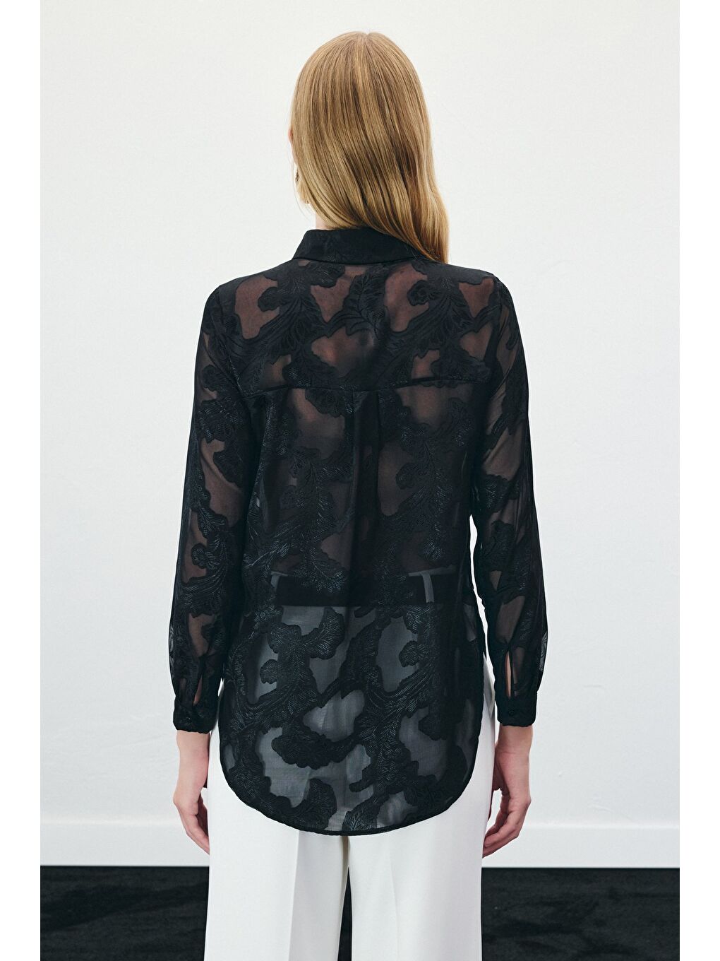 Transparan Gömlek - Siyah-7