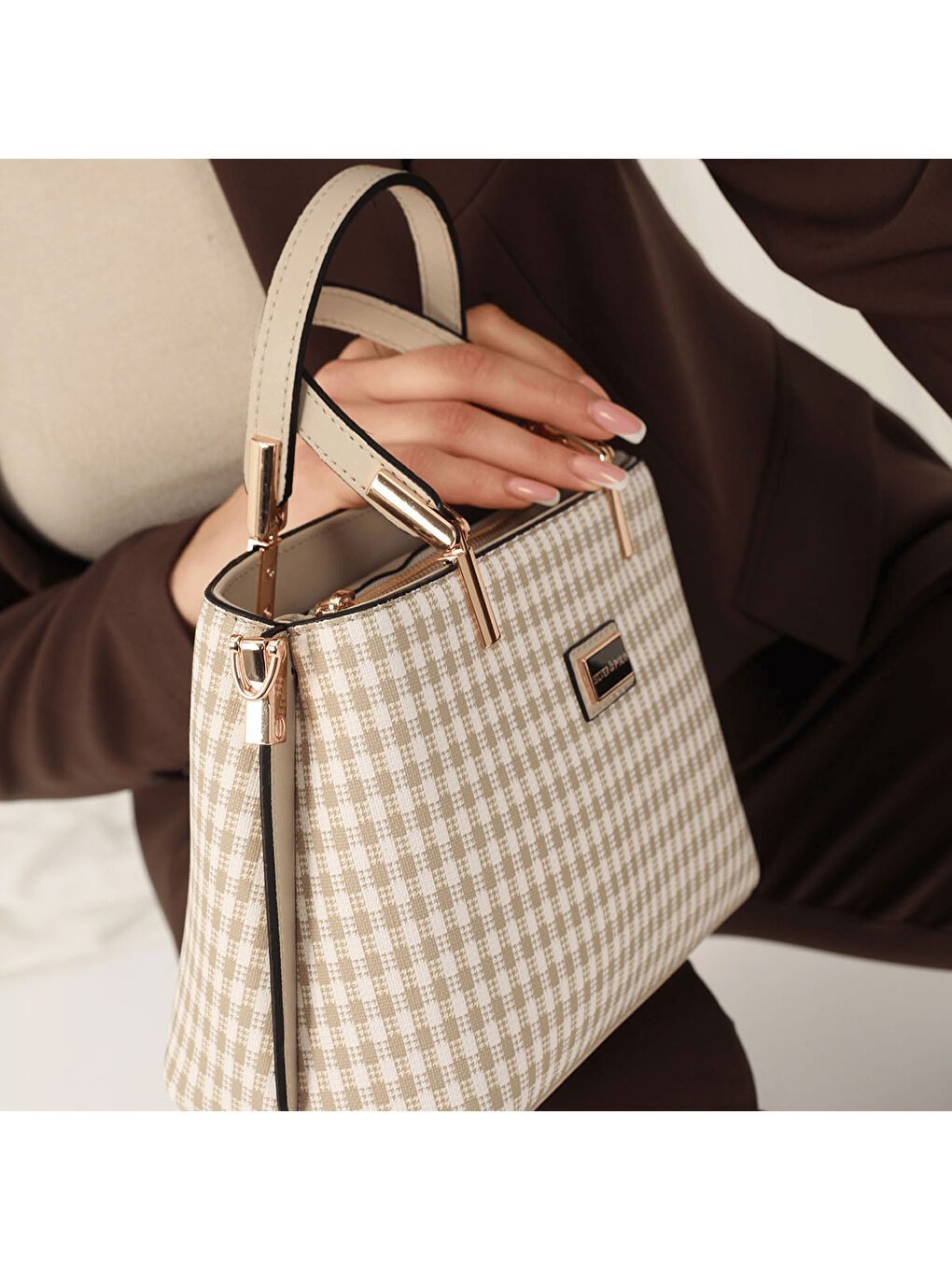 Kadın SP987-M191 SILVER POLO El Çantası Kum Beji-Kum-1