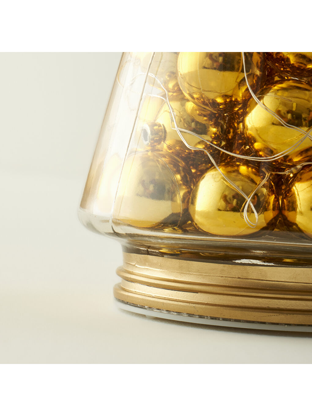 Sarı Christmas Tree Ledli Aydınlatma Gold (12x12x29 cm)-3