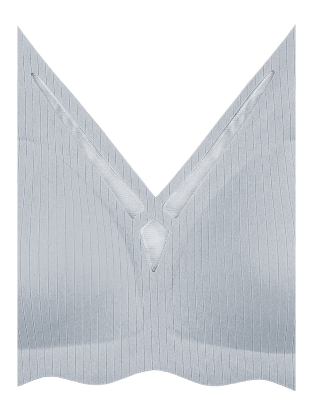 Mavi Balensiz Lazer Dikişsiz Dilim Detaylı Dekolteli Sütyen-1