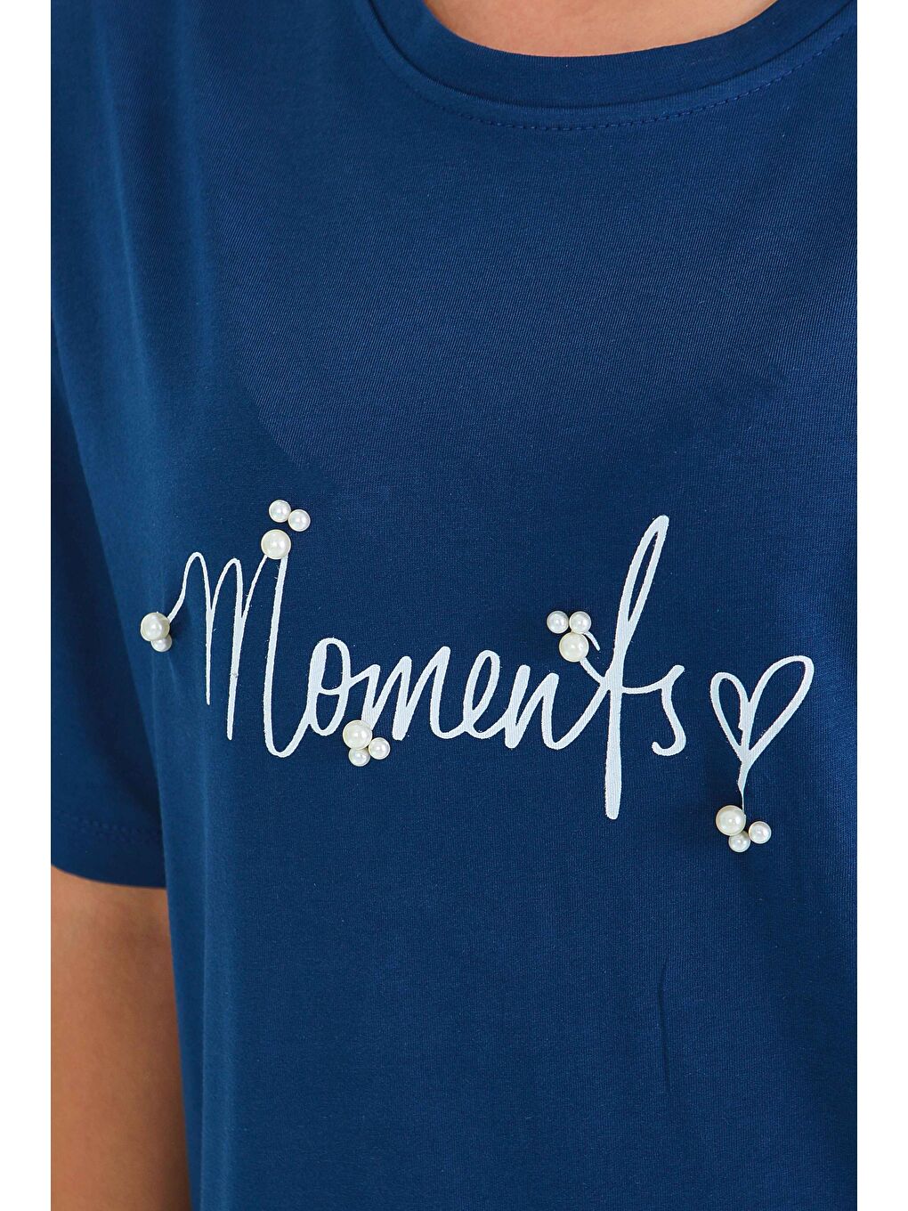 Baskılı Kısa Kollu T-Şhirt Lacivert - 27572-2