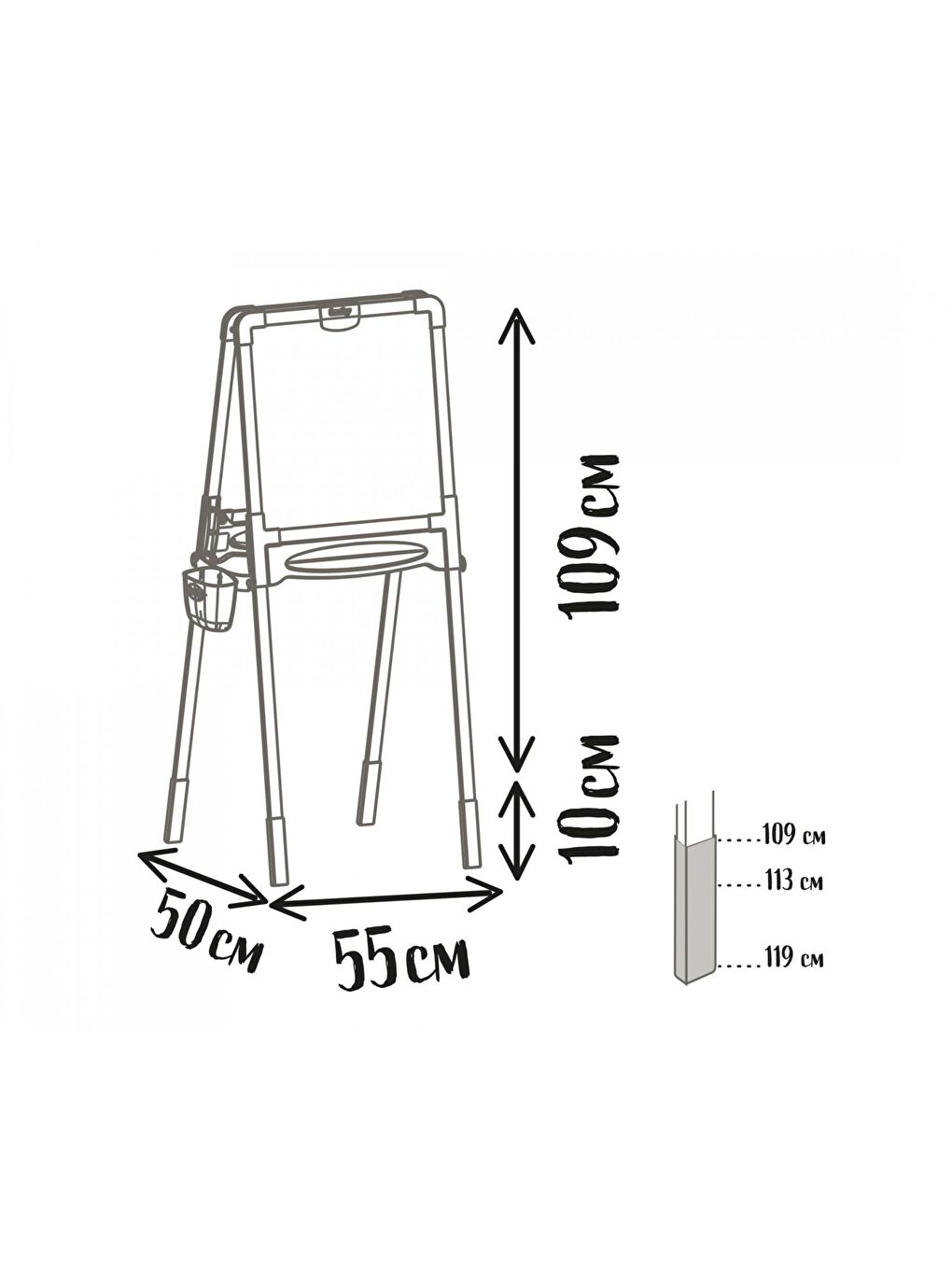 Ahşap Çift Taraflı Yazı Tahtası-1