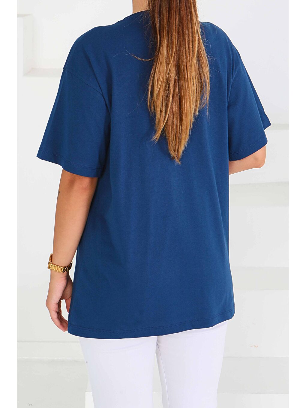 Baskılı Kısa Kollu T-Şhirt Lacivert - 27572-3