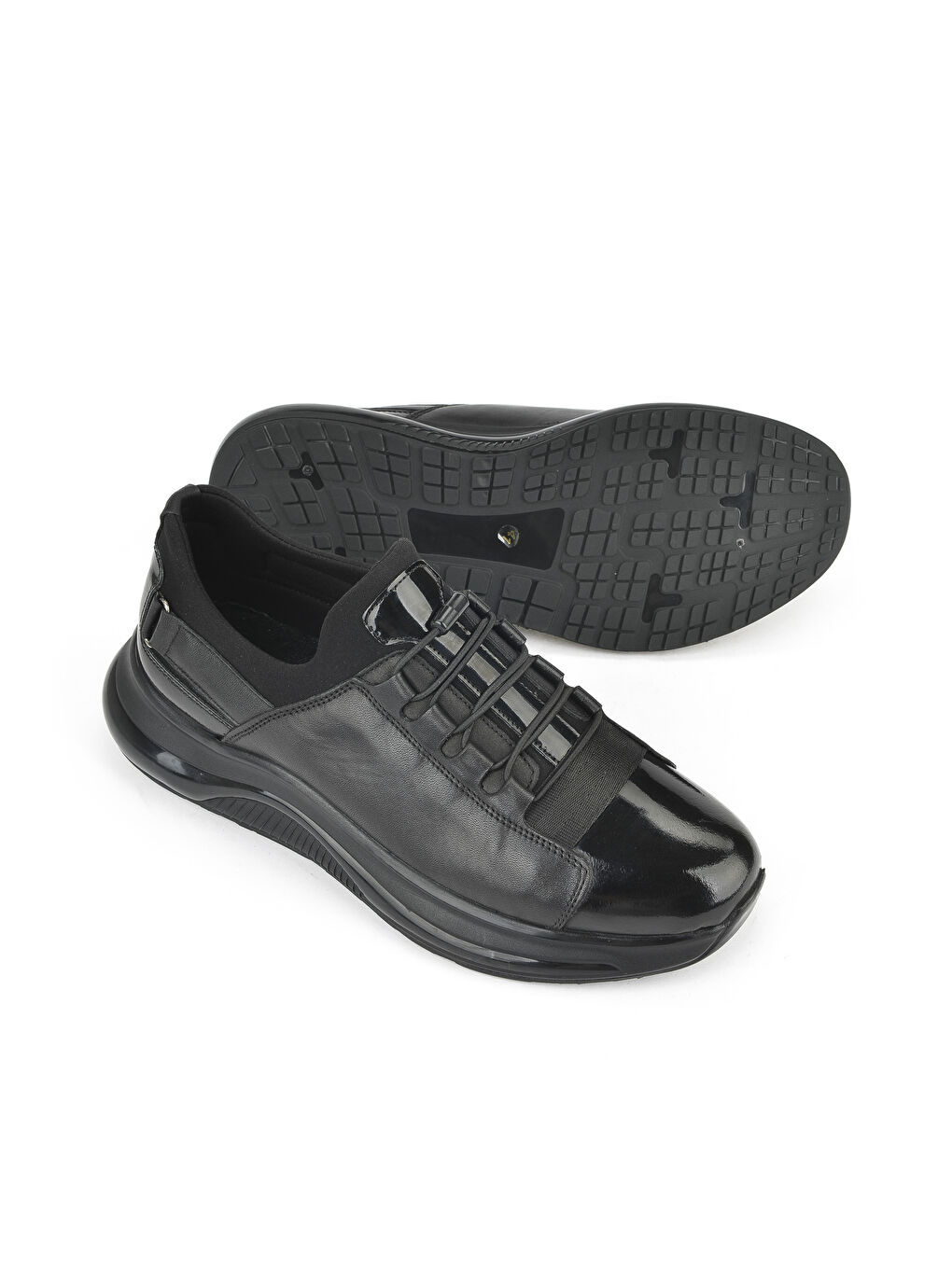 Erkek Hakiki Deri Sneaker 153423Z704 Siyah-3