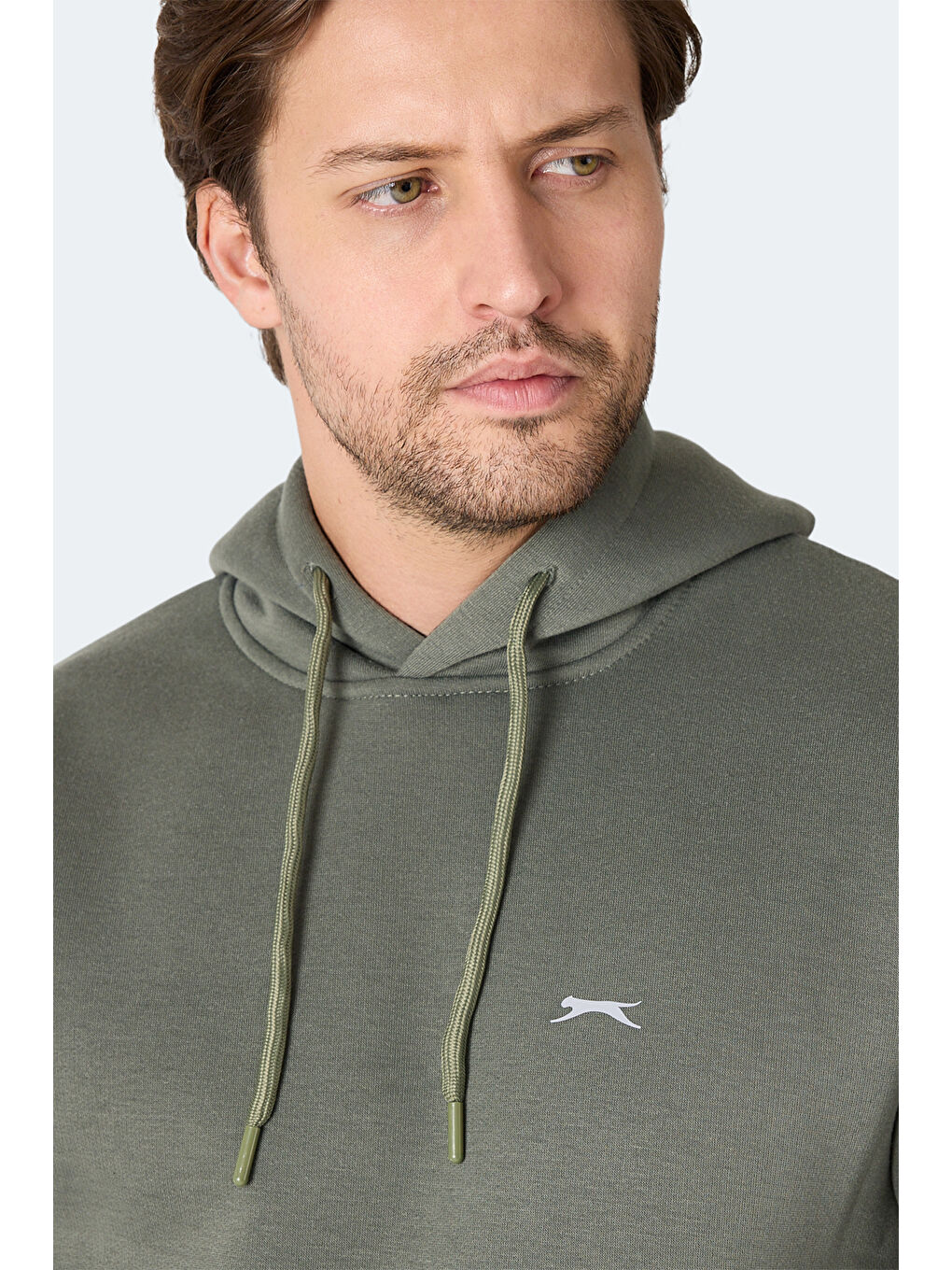 MOONLIGHT I Erkek Kapüşonlu Haki Sweatshirt-1