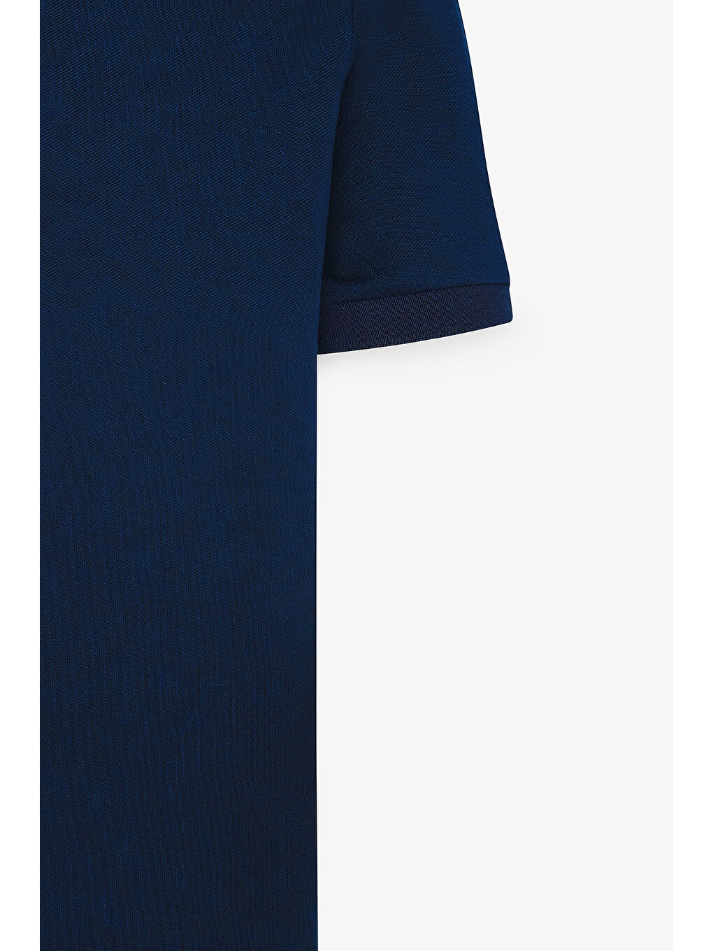 Erkek Lacivert Slim Fit Dar Kesim Kıvrılmaz Polo Yaka Kısa Kollu Tişört-7