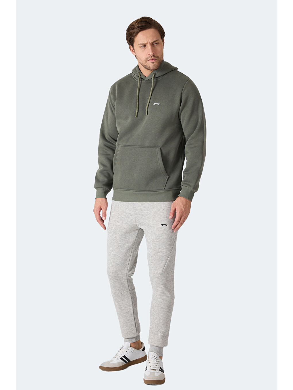 MOONLIGHT I Erkek Kapüşonlu Haki Sweatshirt-5