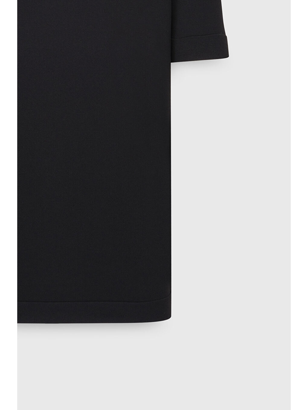 Erkek Siyah Standart Fit Normal Kesim Bisiklet Yaka Triko Tişört-7