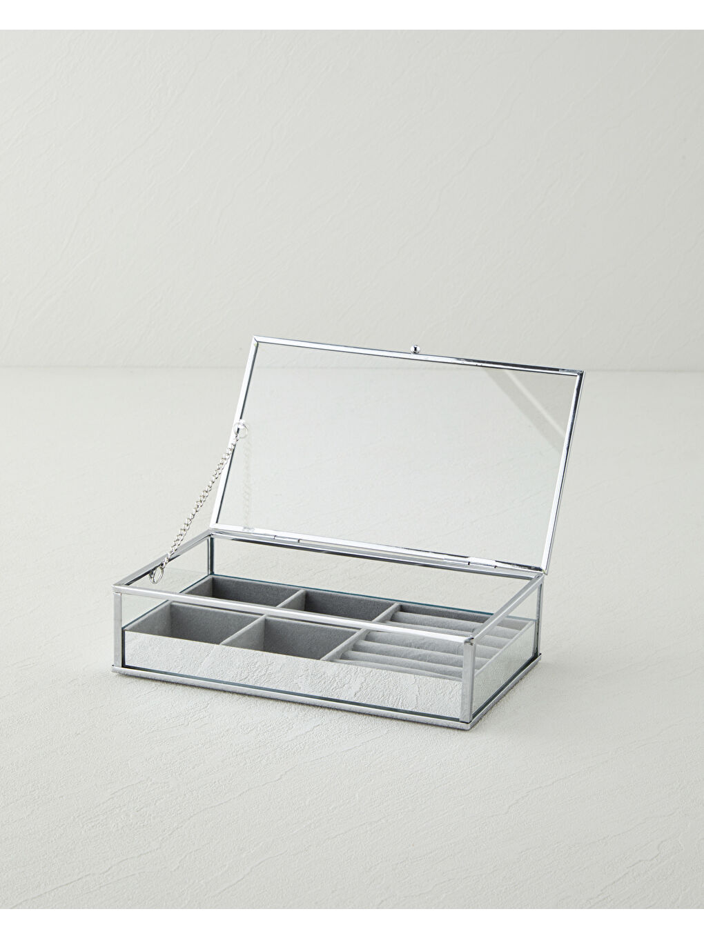 Gri Tano Takı Kutusu 21x12x5,5 cm Silver-1