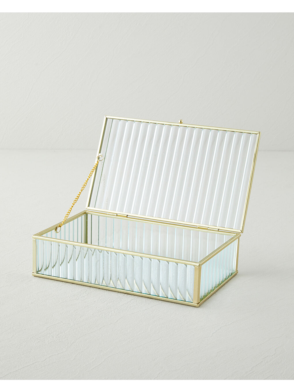 Sarı Rhoda Dekoratif Kutu 24x14x6 cm Gold-1