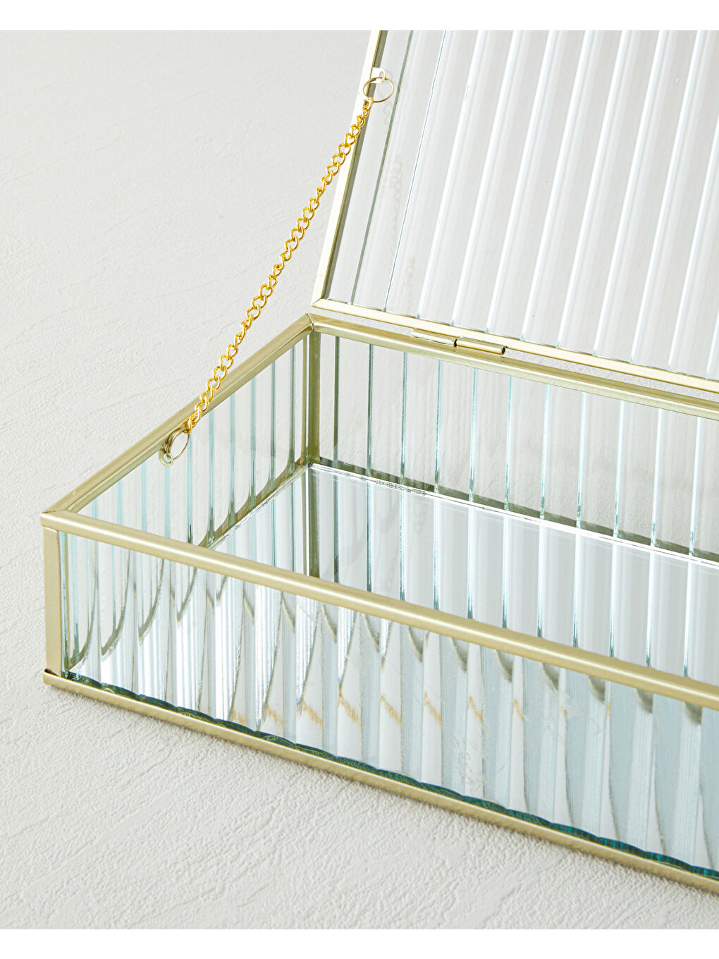 Sarı Rhoda Dekoratif Kutu 24x14x6 cm Gold-2