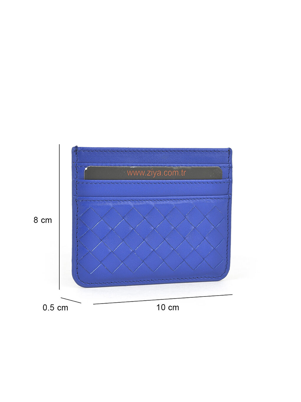 Unisex Hakiki Deri Kartlık 1539852Z06 Saks Mavi-1