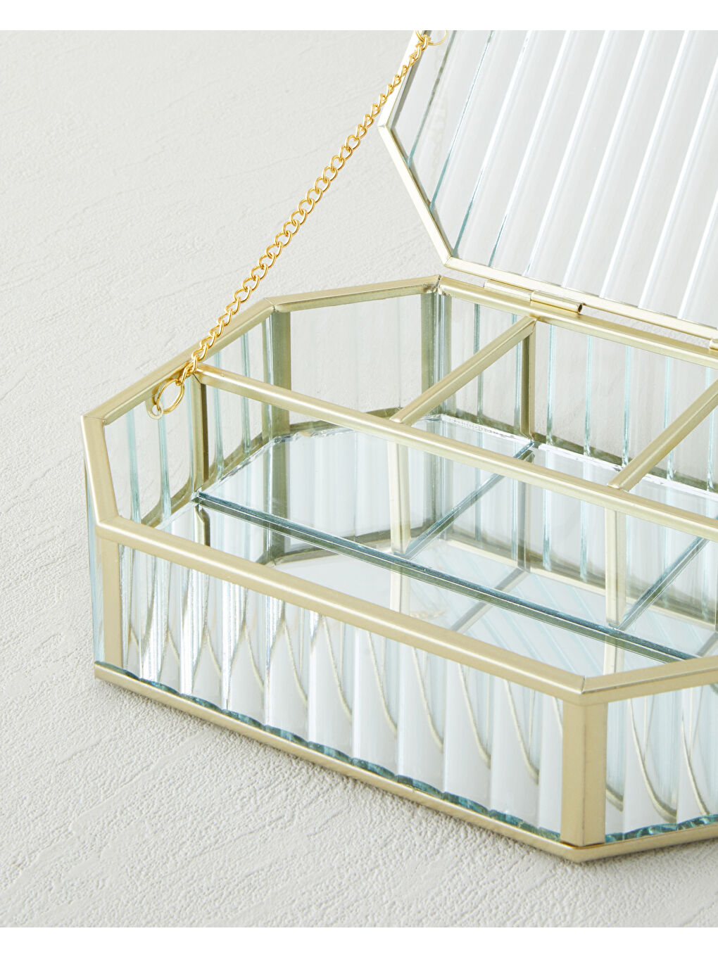 Sarı Terra Takı Kutusu 20x15x5 cm Gold-2