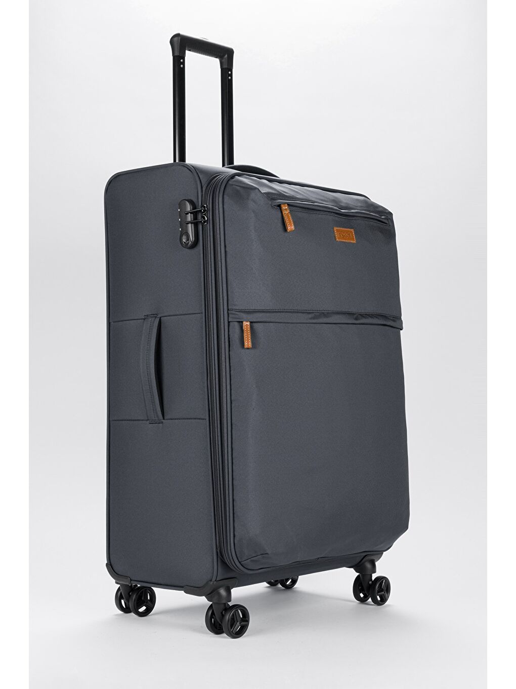 Gri Unisex Ekstra Hafif Kumaş Büyük Boy Valiz-1