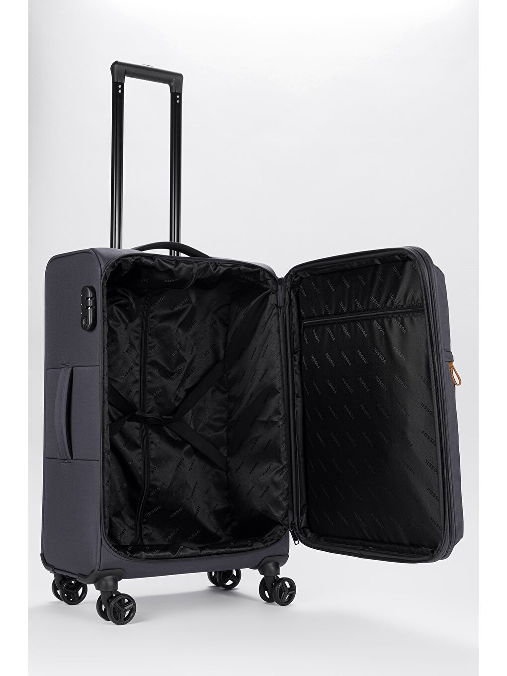 Gri Unisex Ekstra Hafif Kumaş Büyük Boy Valiz-3