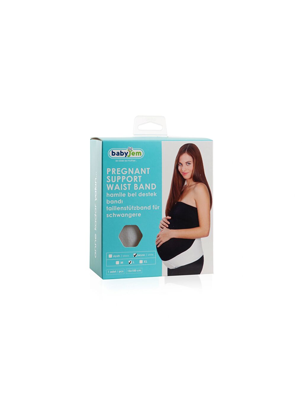Hamile Bel Destek Bandı Beyaz XL Beden-3