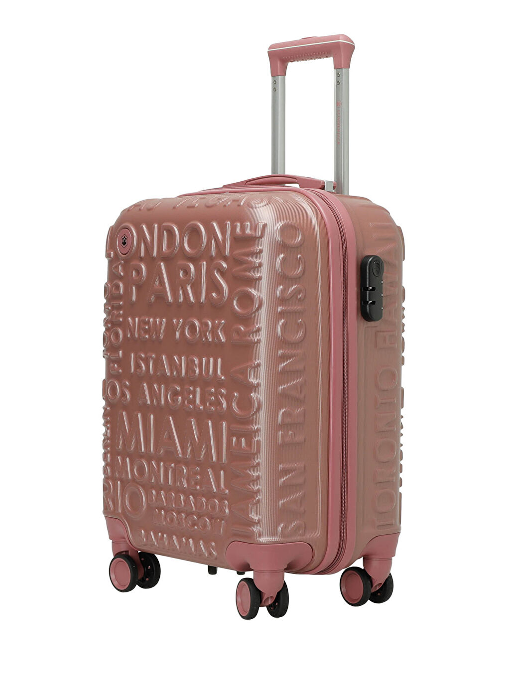 Pembe LUGANO -K ABS 5PR Pudra Unisex Küçük Boy Valiz-1