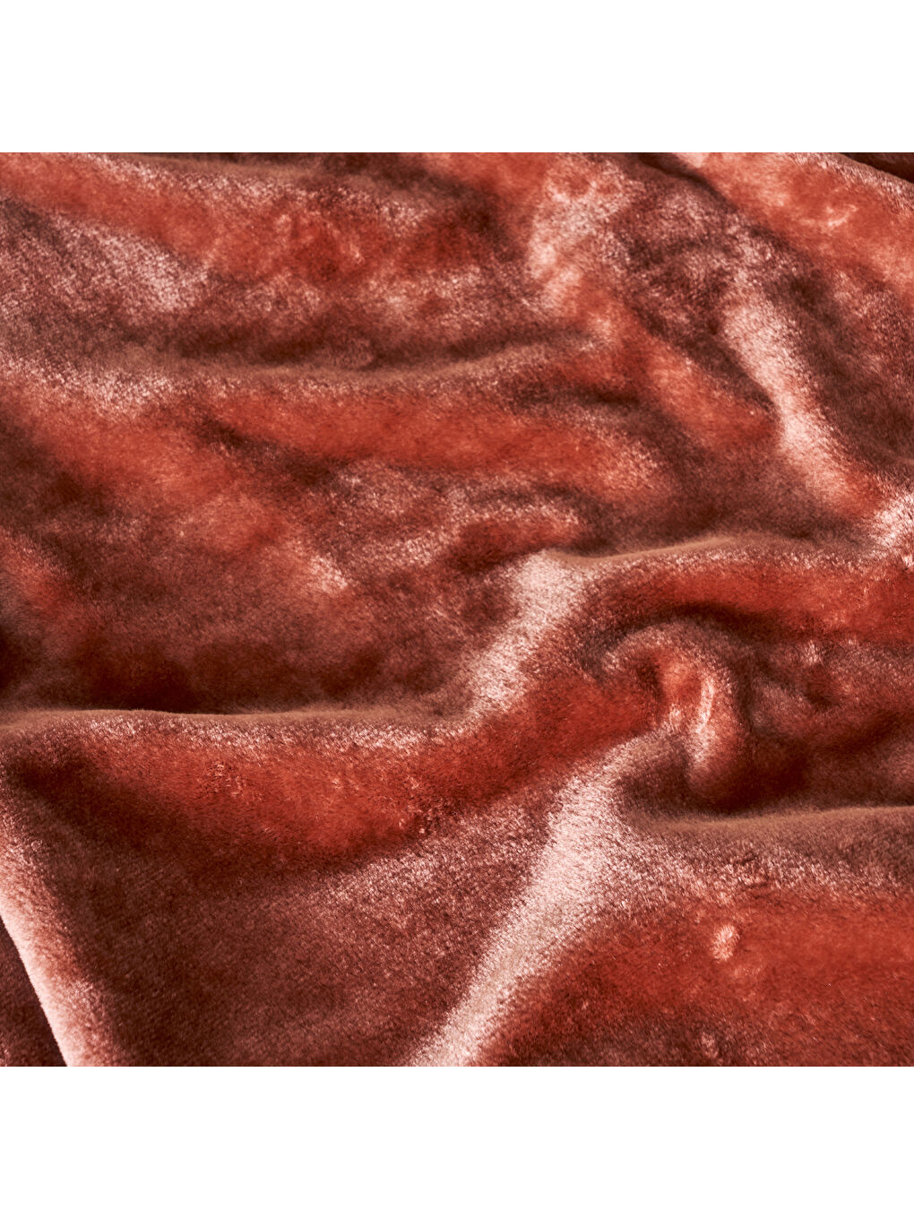 Kahverengi Shelly Wellsoft Çift Kişilik Battaniye Kiremit (200x220 cm)-1