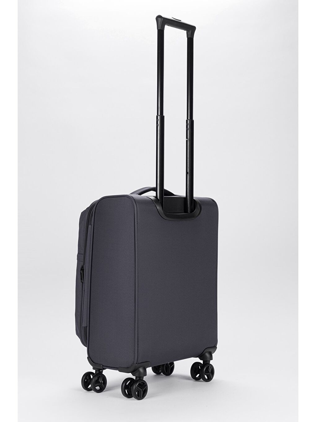 Gri Unisex Ekstra Hafif Kumaş Kabin Boy Valiz-2